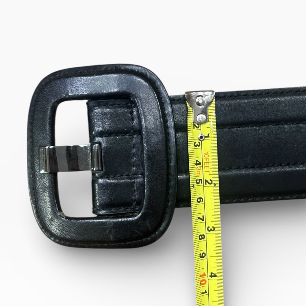 Antonio Melani Black Genuine Leather Wide Belt Women’s Size Medium - Picture 10 of 12